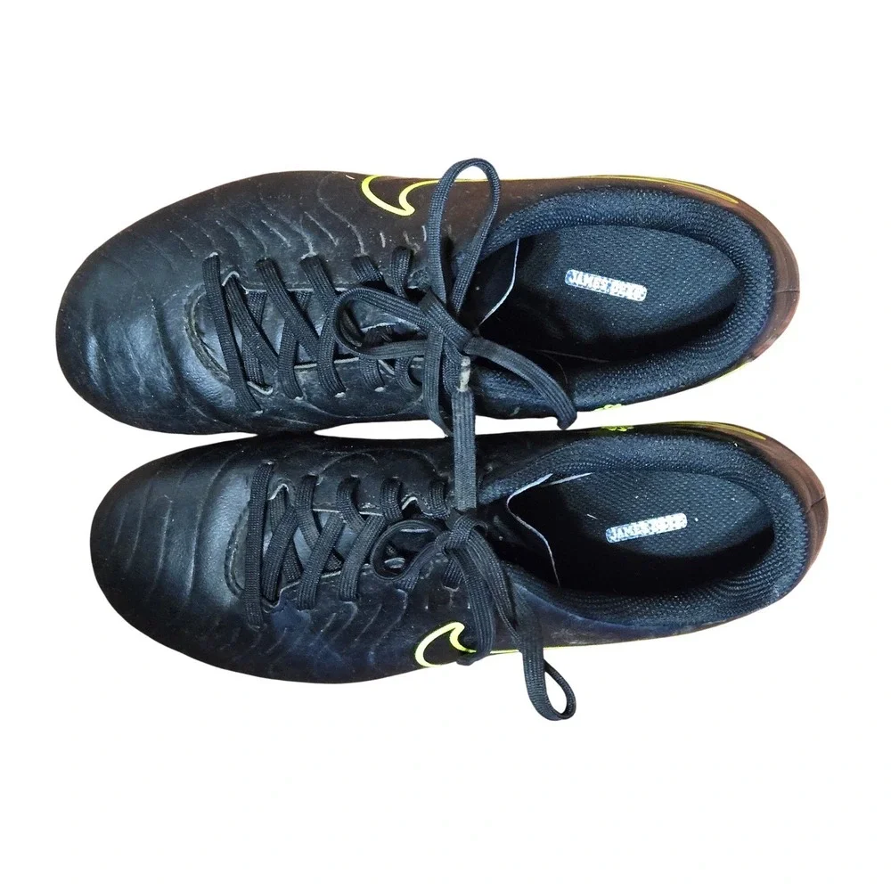 Nike Tiempo Legend Black‎ Volt Soccer Cleats FG Youth Cleats